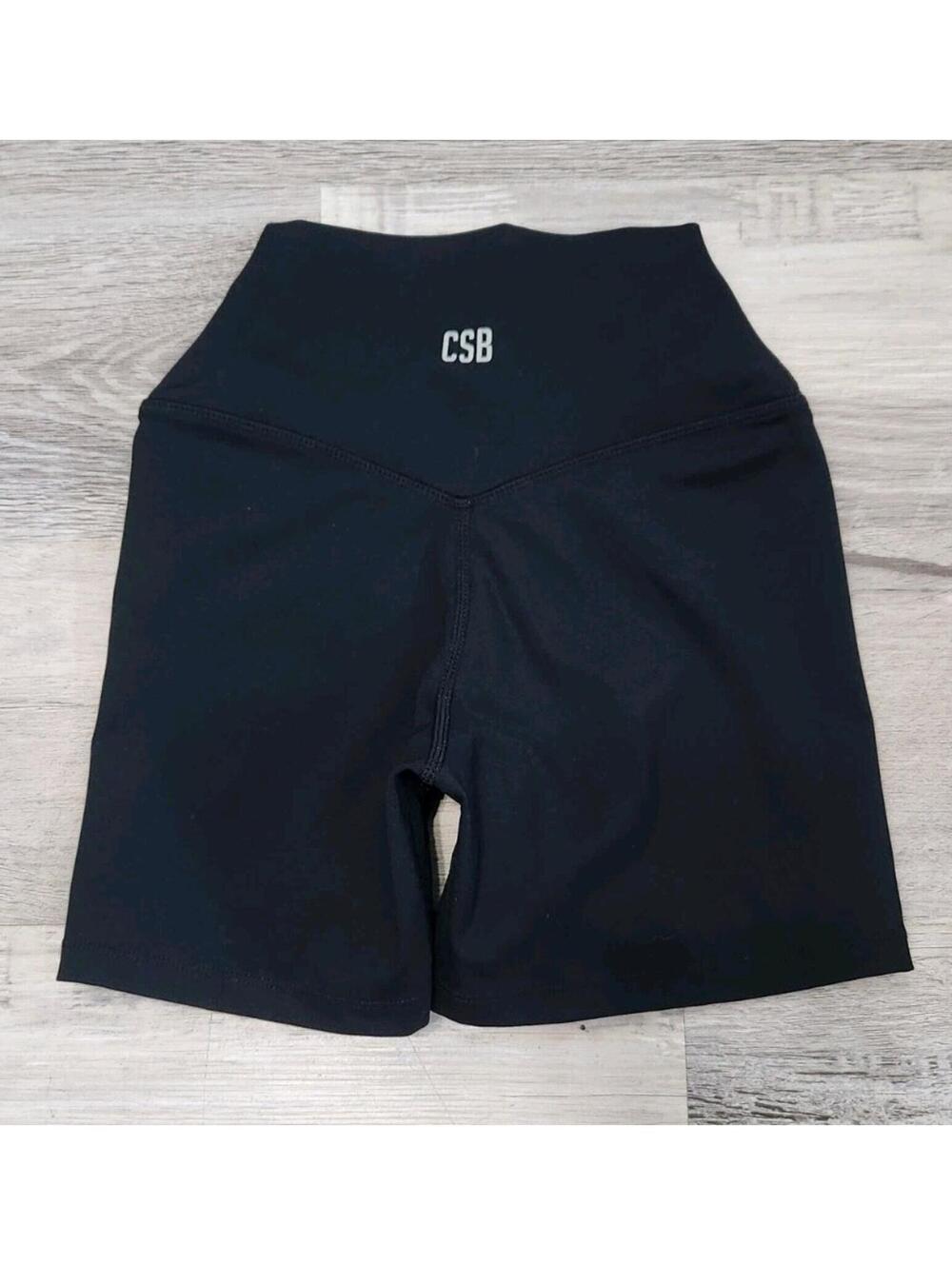 CSB Biker Shorts Extra Small Black Serenity 4" Gym Active
